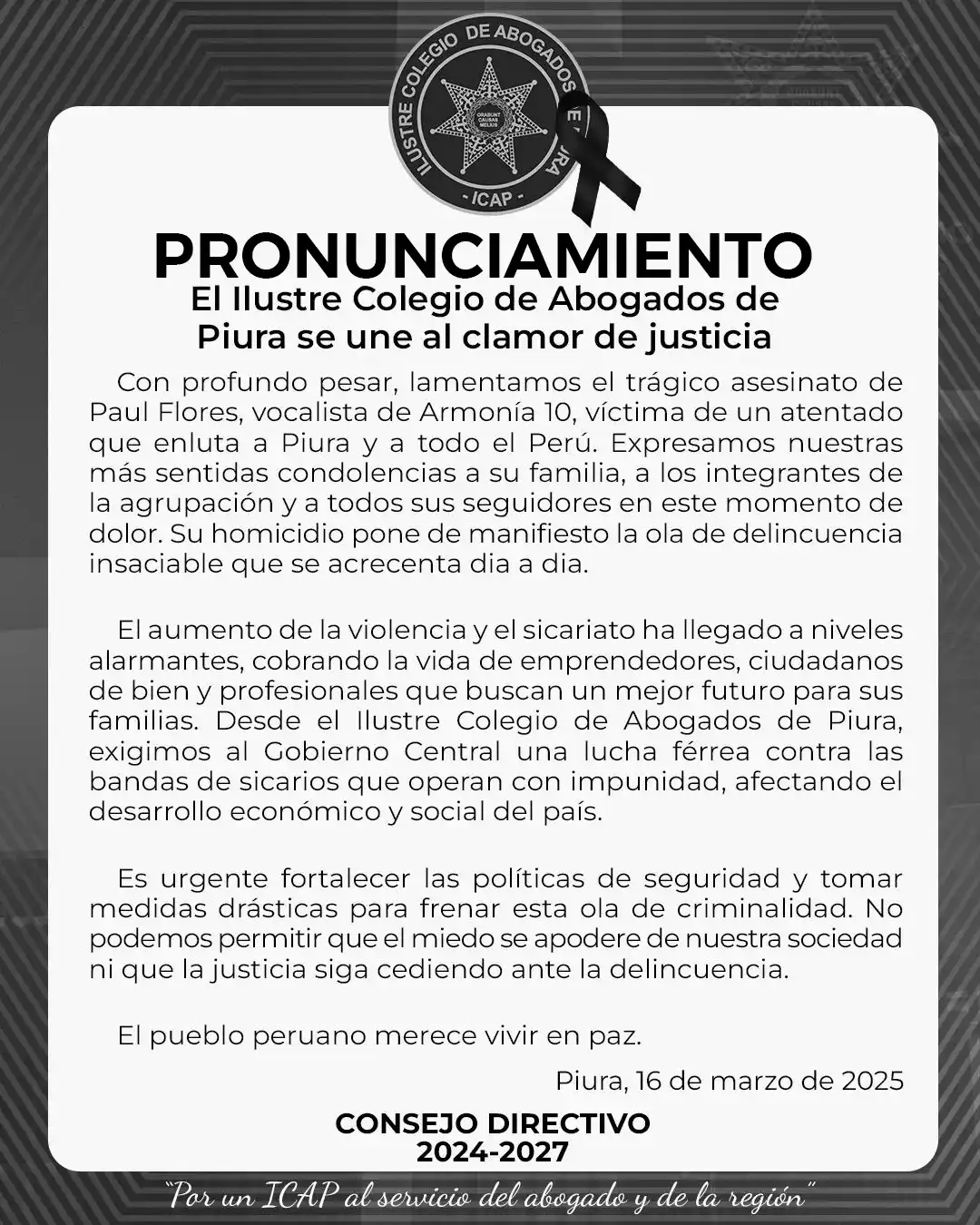 pronunciamientoicap unp