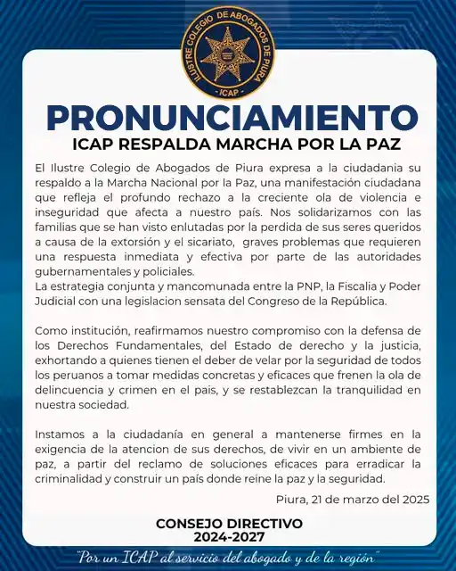 pronunciamientoicap unp