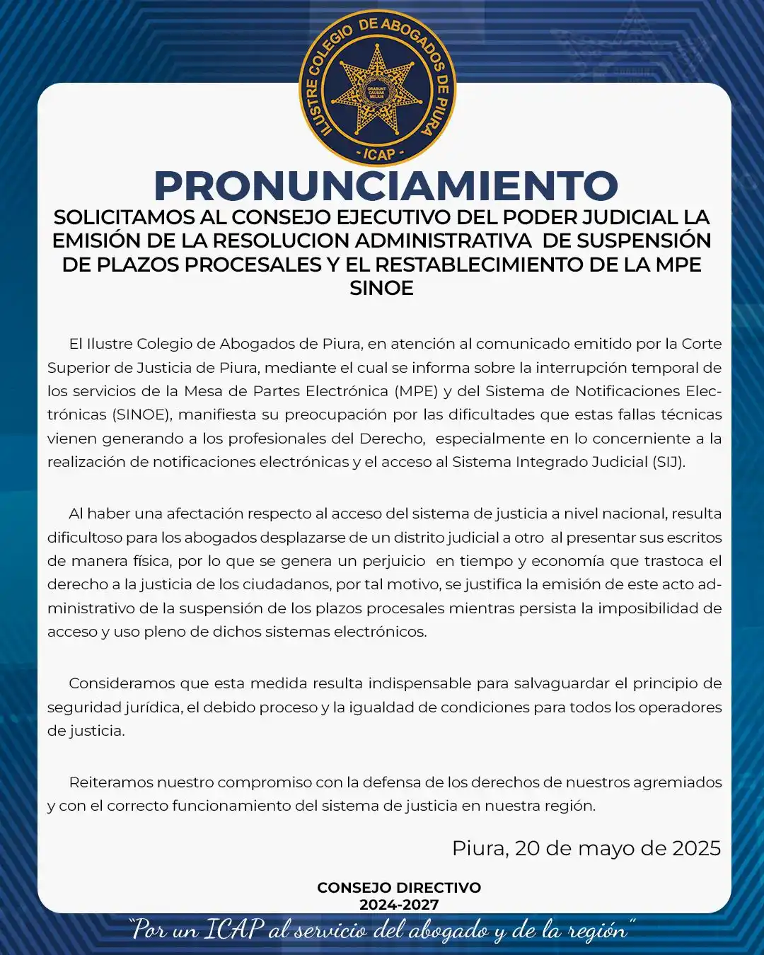pronunciamientoicap unp